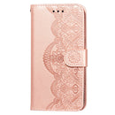 For Samsung Galaxy A6+ 2018 Flower Vine Embossing Pattern Horizontal Flip Leather Case with Card Slot & Holder & Wallet & Lanyard(Rose Gold)
