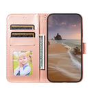 For Samsung Galaxy A6+ 2018 Flower Vine Embossing Pattern Horizontal Flip Leather Case with Card Slot & Holder & Wallet & Lanyard(Rose Gold)