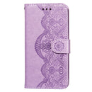 For Samsung Galaxy S9 Plus Flower Vine Embossing Pattern Horizontal Flip Leather Case with Card Slot & Holder & Wallet & Lanyard(Purple)