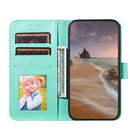 For Samsung Galaxy A6 (2018) Flower Vine Embossing Pattern Horizontal Flip Leather Case with Card Slot & Holder & Wallet & Lanyard(Green)