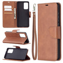 For Samsung Galaxy A72 5G / 4G Retro Lambskin Texture Pure Color Horizontal Flip PU Leather Case with Holder & Card Slots & Wallet & Lanyard(Brown)