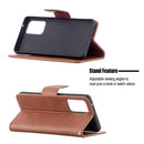 For Samsung Galaxy A72 5G / 4G Retro Lambskin Texture Pure Color Horizontal Flip PU Leather Case with Holder & Card Slots & Wallet & Lanyard(Brown)