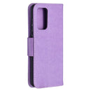 For Samsung Galaxy A52 5G / 4G Embossing Two Butterflies Pattern Horizontal Flip PU Leather Case with Holder & Card Slot & Wallet & Lanyard(Purple)