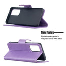 For Samsung Galaxy A52 5G / 4G Embossing Two Butterflies Pattern Horizontal Flip PU Leather Case with Holder & Card Slot & Wallet & Lanyard(Purple)