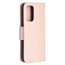 For Samsung Galaxy A52 5G / 4G Embossing Two Butterflies Pattern Horizontal Flip PU Leather Case with Holder & Card Slot & Wallet & Lanyard(Rose Gold)