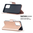 For Samsung Galaxy A52 5G / 4G Embossing Two Butterflies Pattern Horizontal Flip PU Leather Case with Holder & Card Slot & Wallet & Lanyard(Rose Gold)