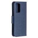 For Samsung Galaxy A52 5G / 4G Embossing Two Butterflies Pattern Horizontal Flip PU Leather Case with Holder & Card Slot & Wallet & Lanyard(Blue)