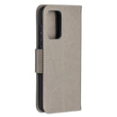 For Samsung Galaxy A52 5G / 4G Embossing Two Butterflies Pattern Horizontal Flip PU Leather Case with Holder & Card Slot & Wallet & Lanyard(Grey)
