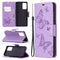 For Samsung Galaxy A72 5G / 4G Embossing Two Butterflies Pattern Horizontal Flip PU Leather Case with Holder & Card Slot & Wallet & Lanyard(Purple)