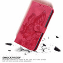 Retro Skin Feel Butterflies Embossing Horizontal Flip Leather Case with Holder & Card Slots & Wallet For iPhone 6 Plus / 6s Plus(Red)