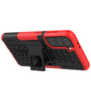 For Samsung Galaxy S21 5G Tire Texture Shockproof TPU+PC Protective Case with Holder(Red)