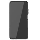 For Xiaomi Poco M3 /Redmi Note 9 4G Tire Texture Shockproof TPU+PC Protective Case with Holder(Black)