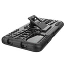 For Xiaomi Poco M3 /Redmi Note 9 4G Tire Texture Shockproof TPU+PC Protective Case with Holder(Black)