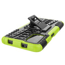For Xiaomi Poco M3 /Redmi Note 9 4G Tire Texture Shockproof TPU+PC Protective Case with Holder(Green)
