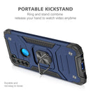 For Xiaomi Redmi Note 8 Magnetic Armor Shockproof TPU + PC Case with Metal Ring Holder(Blue)