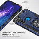 For Xiaomi Redmi Note 8 Magnetic Armor Shockproof TPU + PC Case with Metal Ring Holder(Blue)
