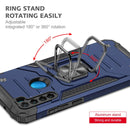 For Xiaomi Redmi Note 8 Magnetic Armor Shockproof TPU + PC Case with Metal Ring Holder(Blue)