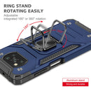 For Xiaomi Poco X3 Magnetic Armor Shockproof TPU + PC Case with Metal Ring Holder(Blue)