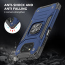 For Xiaomi Poco X3 Magnetic Armor Shockproof TPU + PC Case with Metal Ring Holder(Blue)