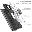 For Xiaomi Poco X3 Magnetic Armor Shockproof TPU + PC Case with Metal Ring Holder(Silver)