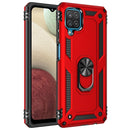 For Samsung Galaxy A12 5G Shockproof TPU + PC Protective Case with 360 Degree Rotating Holder(Red)