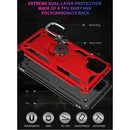 For Samsung Galaxy A12 5G Shockproof TPU + PC Protective Case with 360 Degree Rotating Holder(Red)