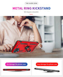 For Samsung Galaxy A12 5G Shockproof TPU + PC Protective Case with 360 Degree Rotating Holder(Red)