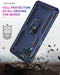 For Samsung Galaxy A12 5G Shockproof TPU + PC Protective Case with 360 Degree Rotating Holder(Blue)
