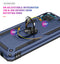 For Samsung Galaxy A12 5G Shockproof TPU + PC Protective Case with 360 Degree Rotating Holder(Blue)