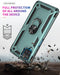 For Samsung Galaxy A12 5G Shockproof TPU + PC Protective Case with 360 Degree Rotating Holder(Dark Green)