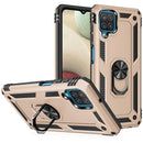 For Samsung Galaxy A12 5G Shockproof TPU + PC Protective Case with 360 Degree Rotating Holder(Gold)