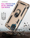 For Samsung Galaxy A12 5G Shockproof TPU + PC Protective Case with 360 Degree Rotating Holder(Gold)