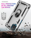 For Samsung Galaxy A12 5G Shockproof TPU + PC Protective Case with 360 Degree Rotating Holder(Silver)