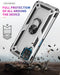 For Samsung Galaxy A12 5G Shockproof TPU + PC Protective Case with 360 Degree Rotating Holder(Silver)
