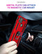 For Motorola Moto G9 Power Shockproof TPU + PC Protective Case with 360 Degree Rotating Holder(Red)