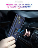 For Motorola Moto G9 Power Shockproof TPU + PC Protective Case with 360 Degree Rotating Holder(Blue)