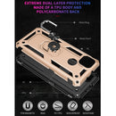 For Motorola Moto G9 Power Shockproof TPU + PC Protective Case with 360 Degree Rotating Holder(Gold)