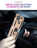 For Motorola Moto G9 Power Shockproof TPU + PC Protective Case with 360 Degree Rotating Holder(Gold)