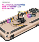 For Motorola Moto G9 Power Shockproof TPU + PC Protective Case with 360 Degree Rotating Holder(Gold)