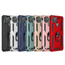 For Motorola Moto G9 Power Shockproof TPU + PC Protective Case with 360 Degree Rotating Holder(Silver)