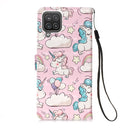 For Samsung Galaxy A12 3D Painting Horizontal Flip Leather Case with Holder & Card Slot & Wallet & Lanyard(Pink Pony)