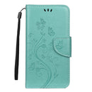 For iPhone 11 Butterfly Flower Pattern Horizontal Flip Leather Case with Holder & Card Slots & Wallet(Green)