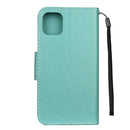 For iPhone 11 Butterfly Flower Pattern Horizontal Flip Leather Case with Holder & Card Slots & Wallet(Green)