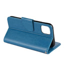 For iPhone 11 Butterfly Flower Pattern Horizontal Flip Leather Case with Holder & Card Slots & Wallet(Blue)