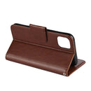 For iPhone 11 Butterfly Flower Pattern Horizontal Flip Leather Case with Holder & Card Slots & Wallet(Brown)