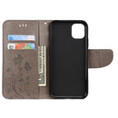 For iPhone 11 Butterfly Flower Pattern Horizontal Flip Leather Case with Holder & Card Slots & Wallet(Grey)