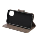 For iPhone 11 Butterfly Flower Pattern Horizontal Flip Leather Case with Holder & Card Slots & Wallet(Grey)
