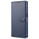 For Samsung Galaxy A12 AZNS Calf Texture Horizontal Flip Leather Case with Holder & Card Slots & Wallet & Photo Frame(Blue)