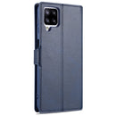 For Samsung Galaxy A12 AZNS Calf Texture Horizontal Flip Leather Case with Holder & Card Slots & Wallet & Photo Frame(Blue)