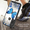 For Motorola Moto G Power 3 in 1 Card PC + TPU Shockproof Protective Case(Blue Butterfly)